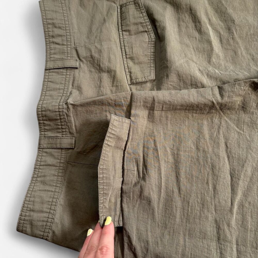 Zara Dark Olive Wide Leg Utility Pants